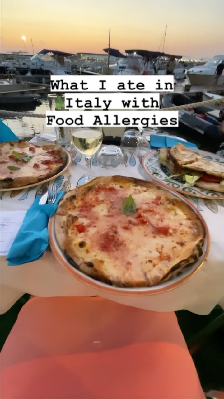 EATING IN ITALY WITH FOOD ALLERGIES• After a week of dining out in Italy, these are some of the food highlights. Overall, I ate very well! I will be writing a blog post with updates from this trip, but for now, know that very little has changed since the last time I was here in 2019. ⁣ ⁣ For background, I lived in Italy for three years and traveled back often (pre-Covid). Italy is where I am most comfortable eating and living with food allergies. Culturally, food is significant and they want you to enjoy it and be happy. It is la dolce vita after all! Rarely do I have a difficult time dining out or finding something safe. It does happen and it did on this trip, however there are many more restaurants that can work with my food allergies. Generally, food is made fresh with very few and simple ingredients and isn’t processed like it is here in the U.S. ⁣ ⁣ *Quick tips: aim to dine off the beaten tourist path and also be aware that sometimes food is fried in peanut oil. Never assume ingredients and always, always ask! ⁣ ⁣ Have you been to Italy this summer or have plans to travel there soon? Share in the comments and let us know how you found it and which allergens you’re avoiding. ⁣ ⁣ #italy #traveltips #travelwithfoodallergies #travels #foodallergytravel⁣ #allergytravel #allergytravels #travelblogger #allergyblogger #foodallergytraveler #foodallergy #foodallergies #foodallergyfriendly #allergyadult #foodallergylife #traveltips101 #eatingoutwithallergies