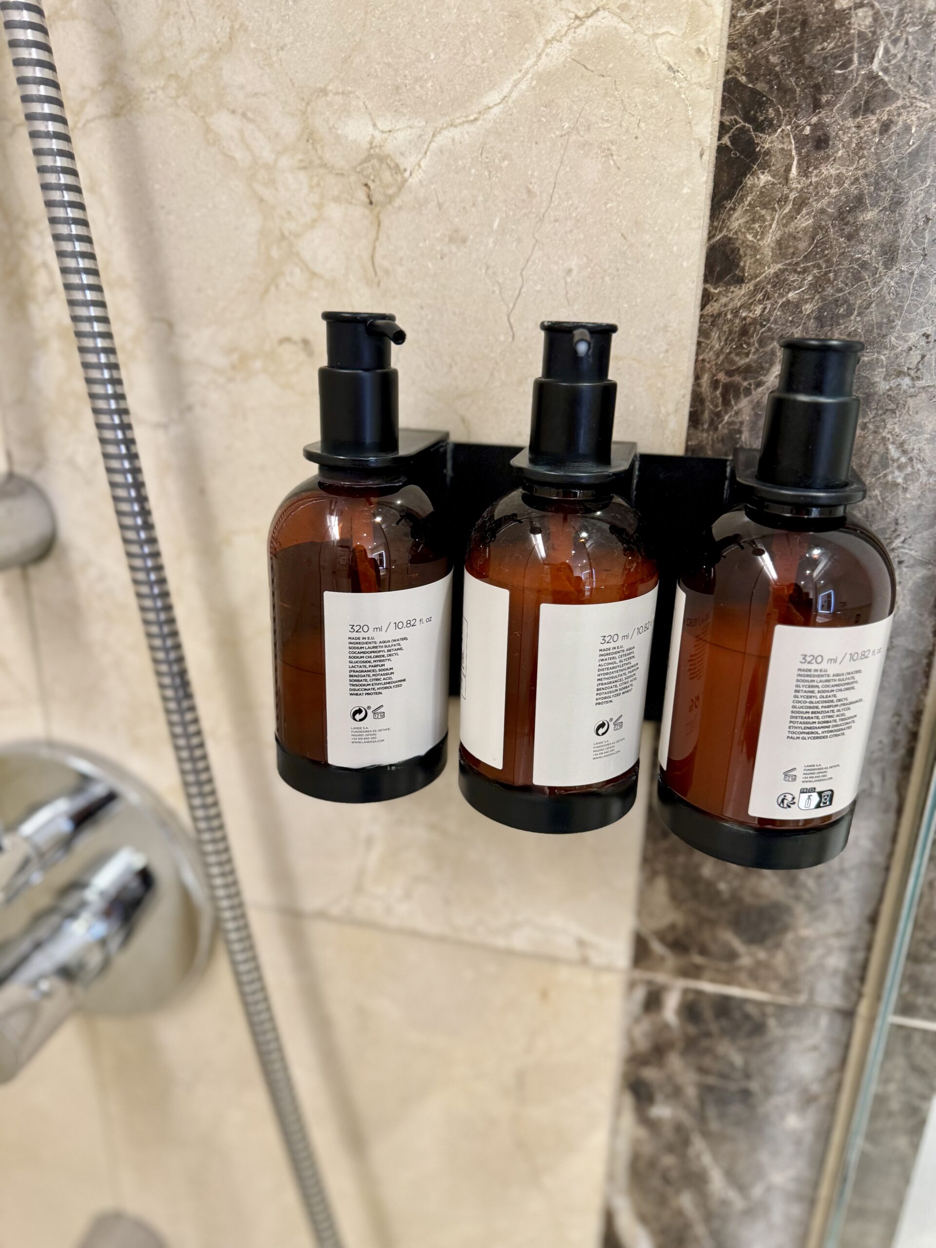 Soaps in hotel shower in Berlin