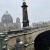 Bridge in Berlin in snow